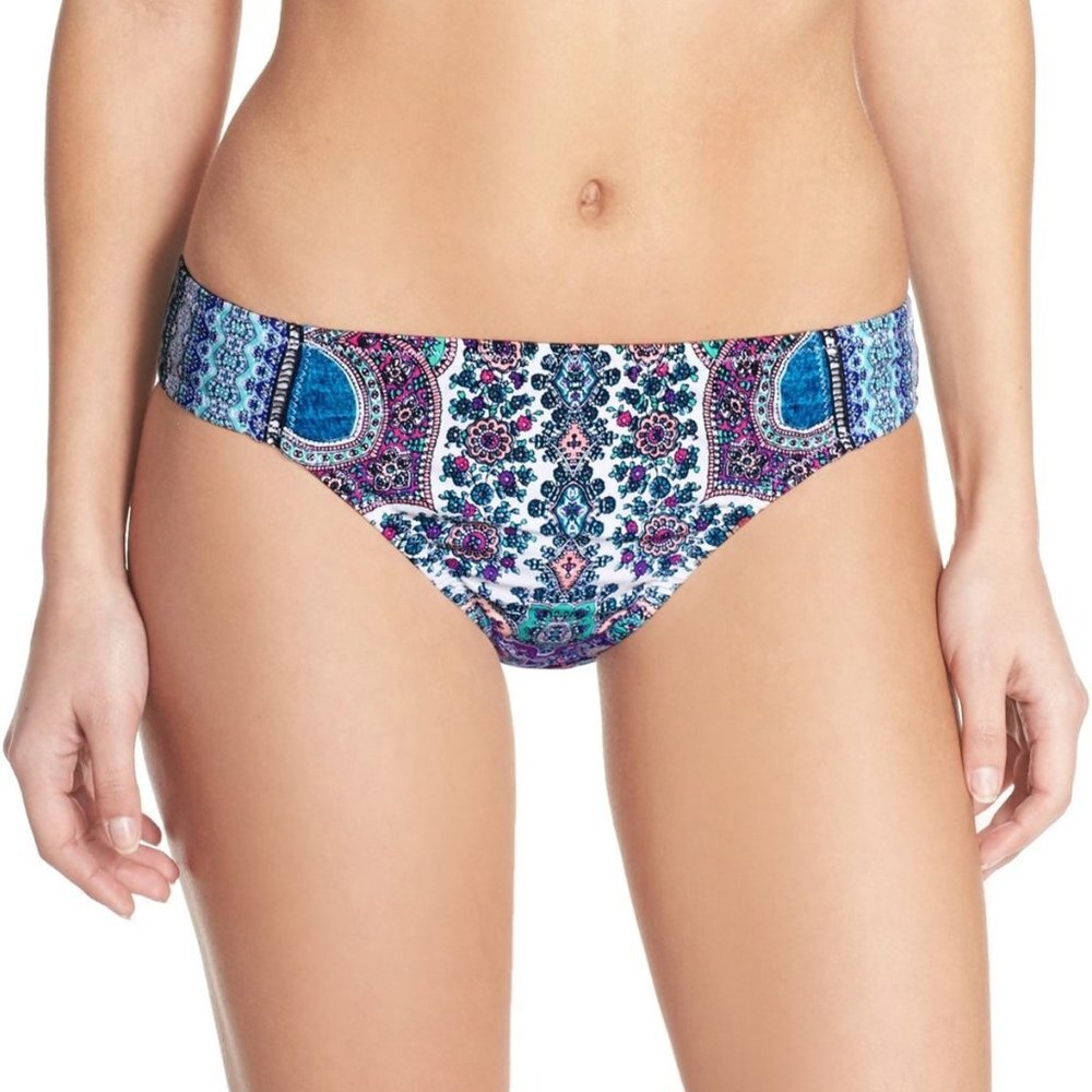 NWT Nanette Lepore Paros Print Hipster Bikini Bottoms Medium M